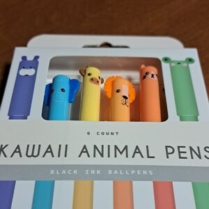 Adorable Animal Character Pens - 6 Count - Multicolor/ BUNDLE ONLY